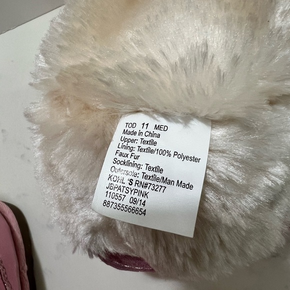 Pink Sparkly Mid-Calf Boots with Plush Finish - Picture 11 of 12